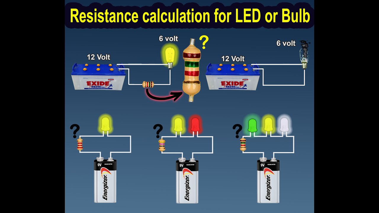 Resistance Calculation for LED or Bulb