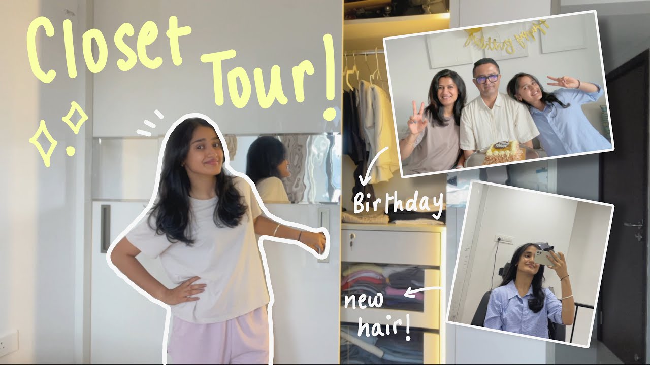 MY CLOSET TOUR! | Hair makeover, Dad's birthday