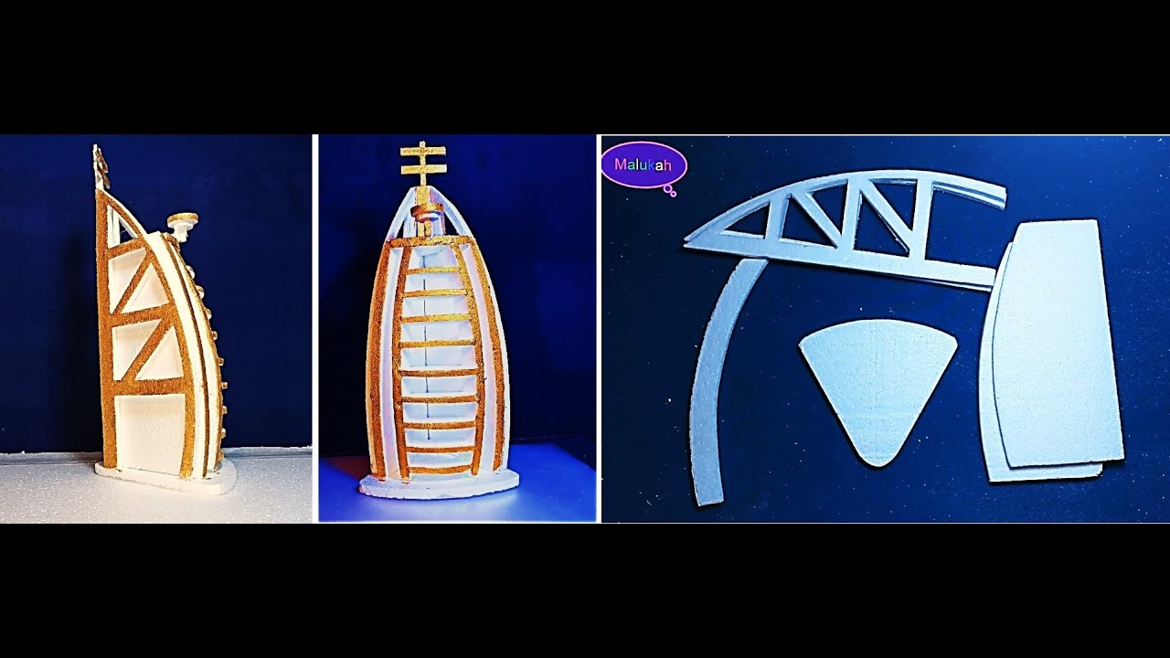 نموذج برج العرب من الفلين !! Burj Al Arab model of cork