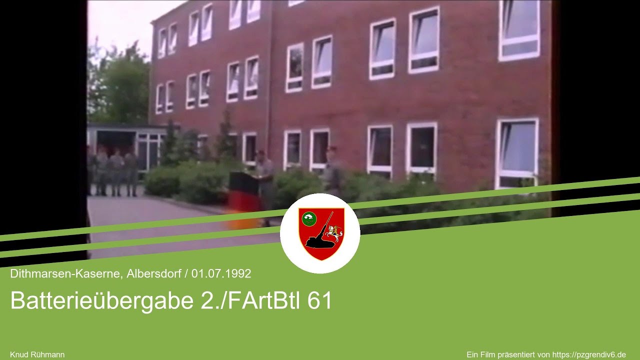 FArtBtl 61 -  Batterieübergabe 2. Bttr an Hptm Rühmann (01.07.1992)