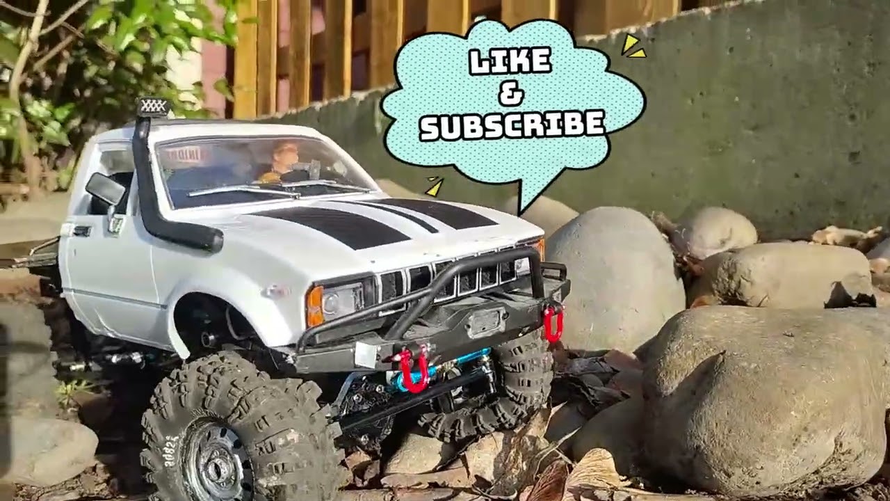Rock Crawling RC WPL 24-1 Flatbed with Lt. Dan behind the wheel. #rcadventure #fun