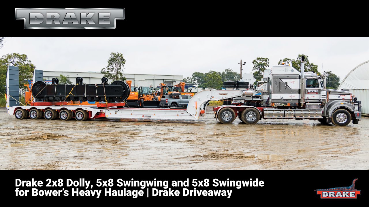 Drake 2x8 Dolly, 5x8 Swingwing and 5x8 Swingwide for Bower's Heavy Haulage | Drake Driveaway