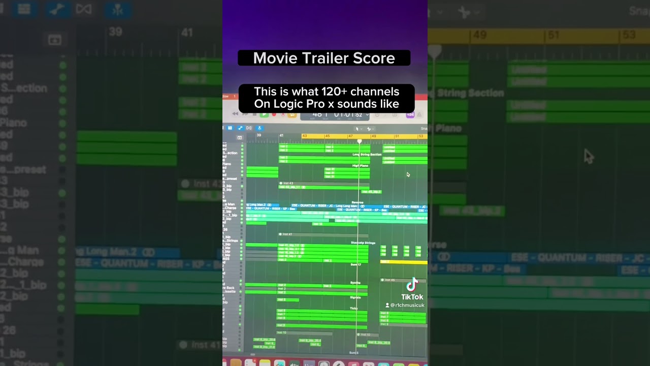 Movie Trailer Score Logic Pro x #fyp #trailer #score #producer  #composer
