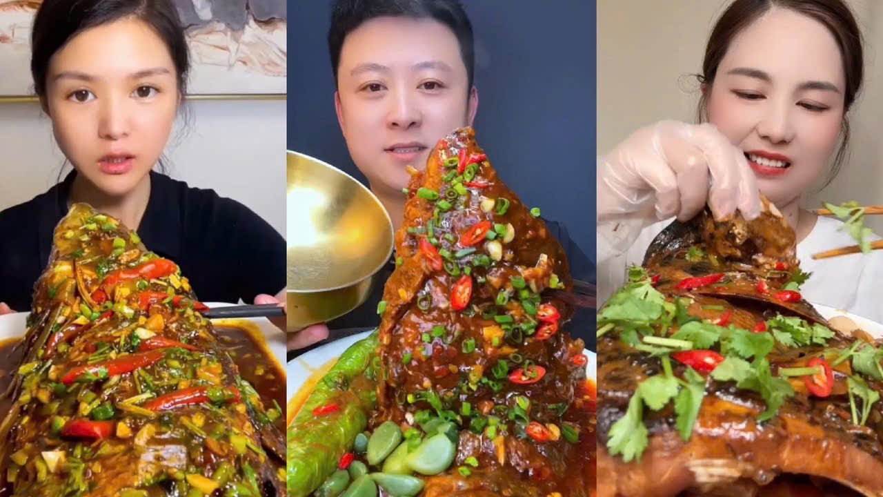 Eat Braised Fish, Challenge Eat Various Types of Braised Fish, Braised Fish Spicy #4