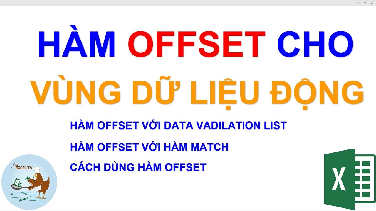 Cách dùng hàm Offset để tính toán vùng dữ liệu động