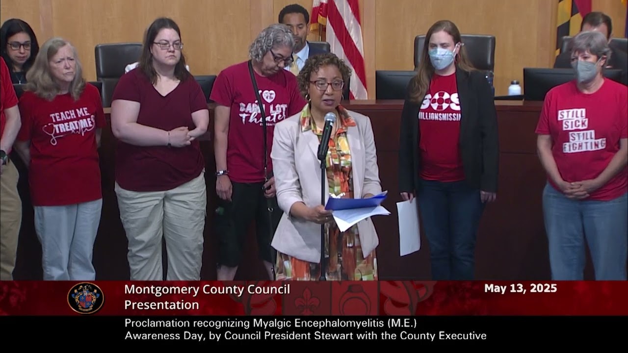 Proclamation recognizing Myalgic Encephalomyelitis (M.E.) Awareness Day, by CP Stewart with the CE