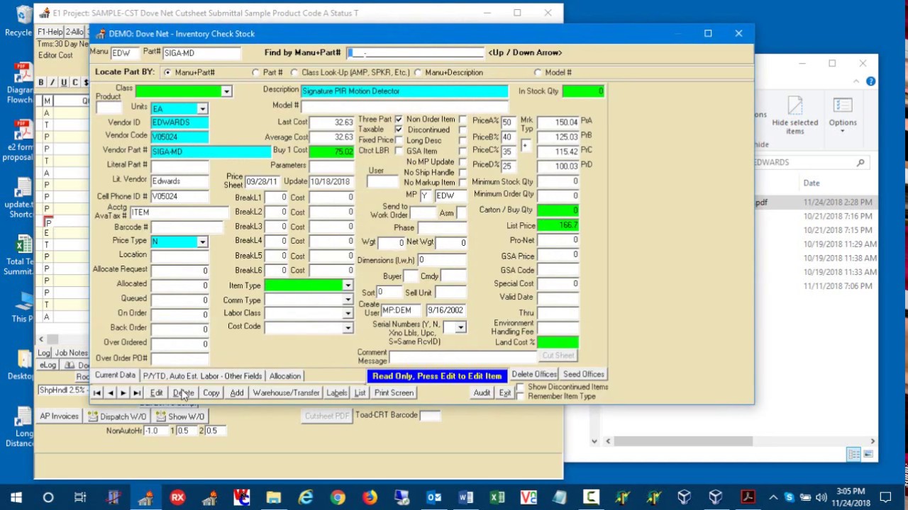 Cutsheet Setup 2 Cutsheets to Items