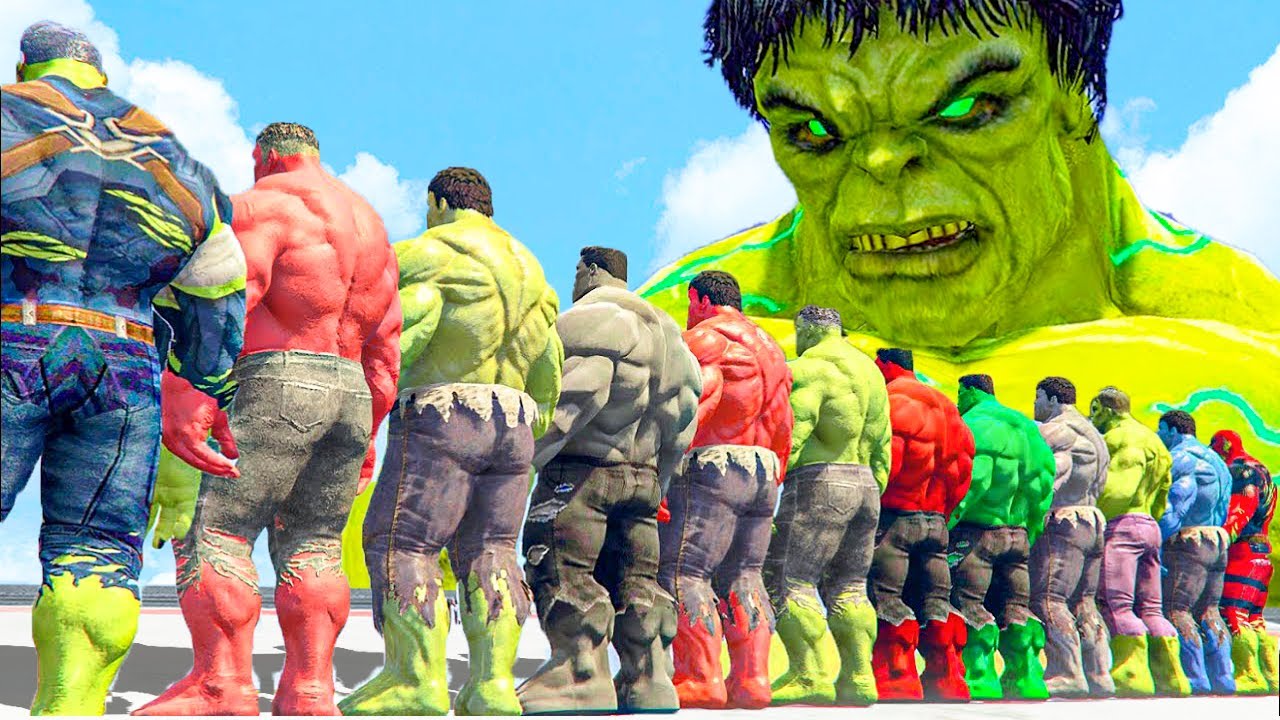 Hulk vs Hulk vs Hulk || Red & Blue & Green & Grey