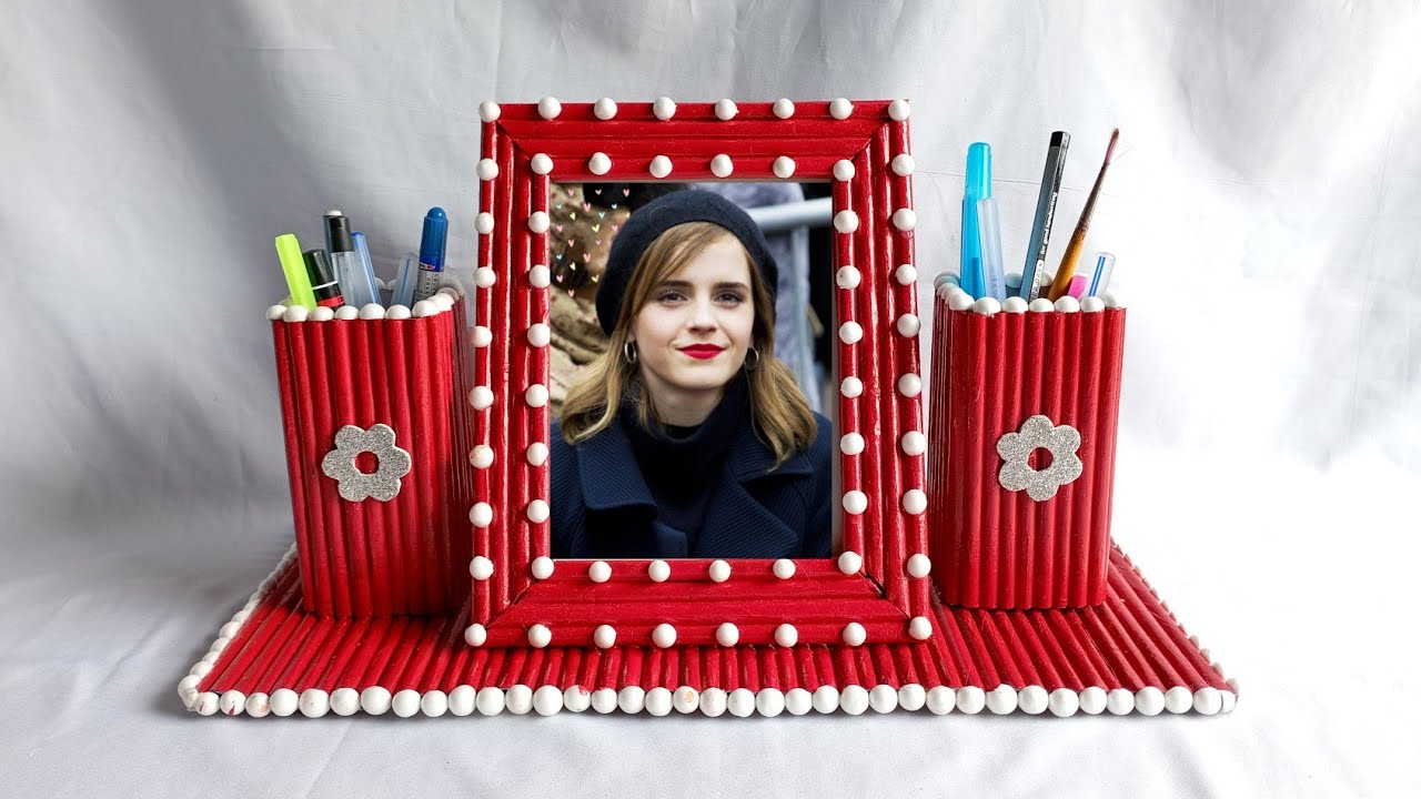 DIY Photo Frame and Pen Holder | Newspaper Craft | NK Creation Noorjahan