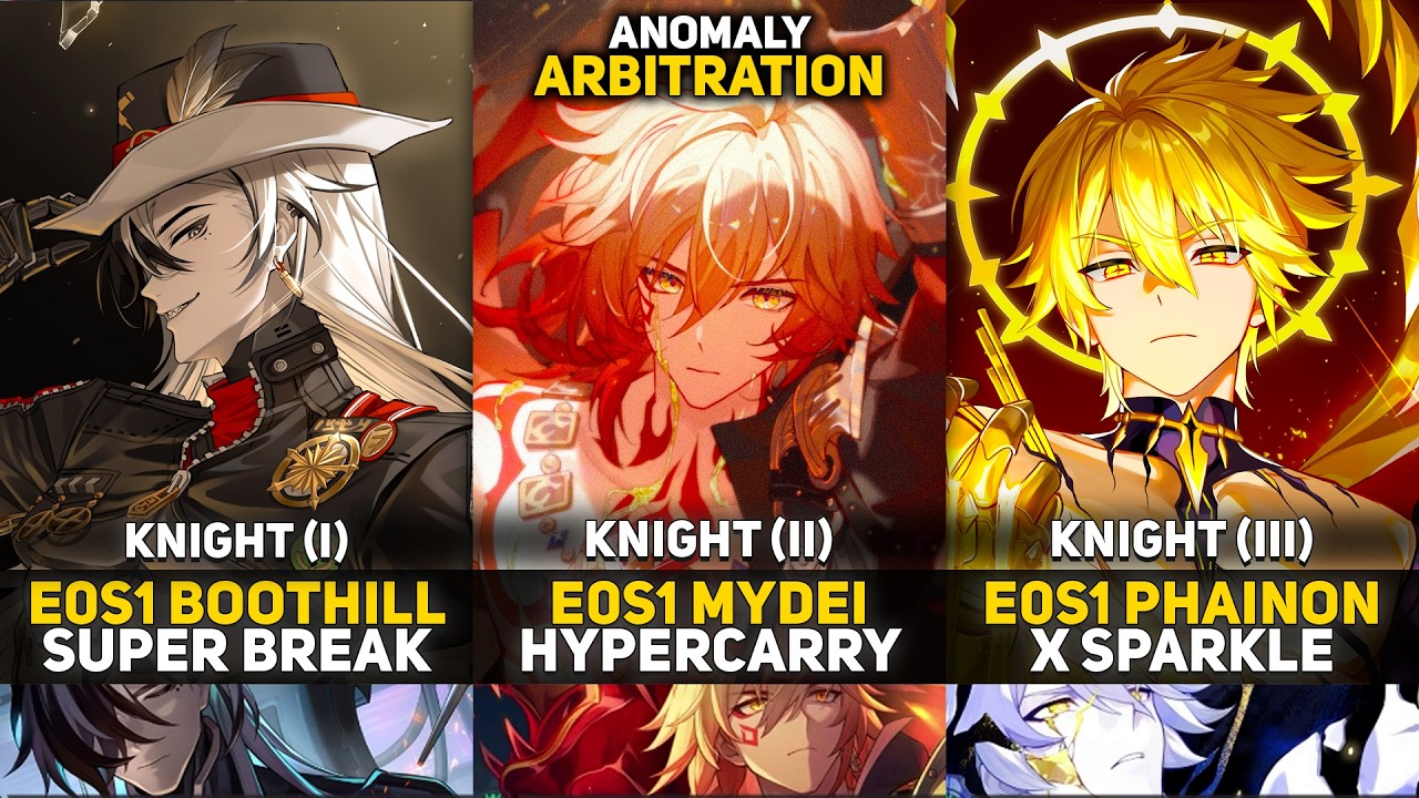 Knight 1-3 | E0 Boothill & E0 Mydei & E0 Phainon x Sparkle | Anomaly Arbitration | Honkai Star Rail