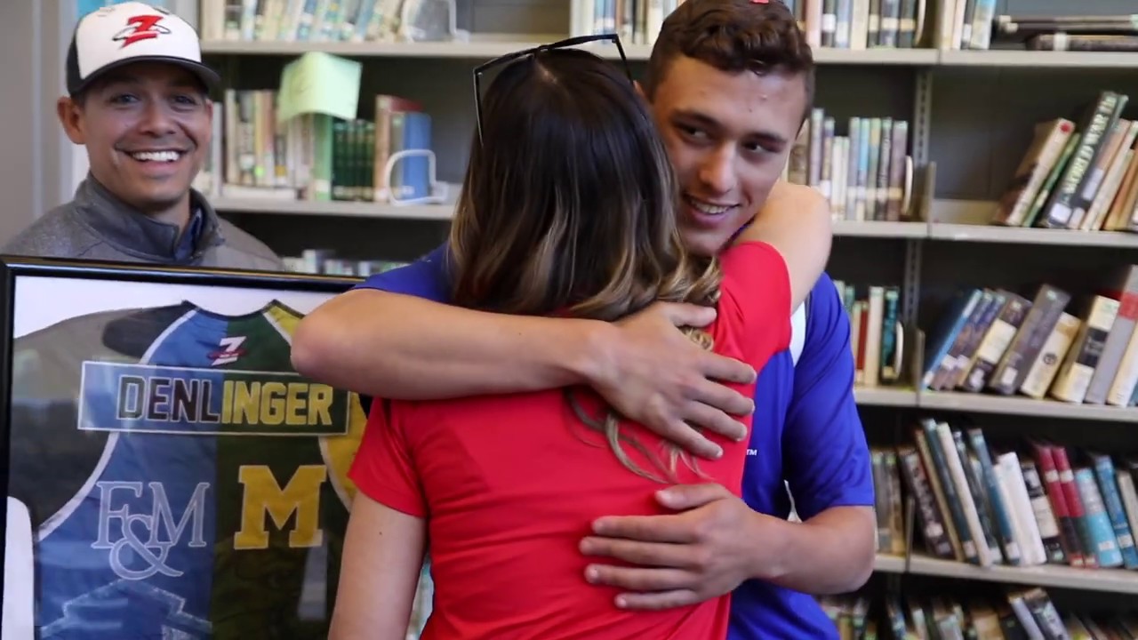 Tommy Denlinger of Montgomery High School receives a Zoned Scholarship
