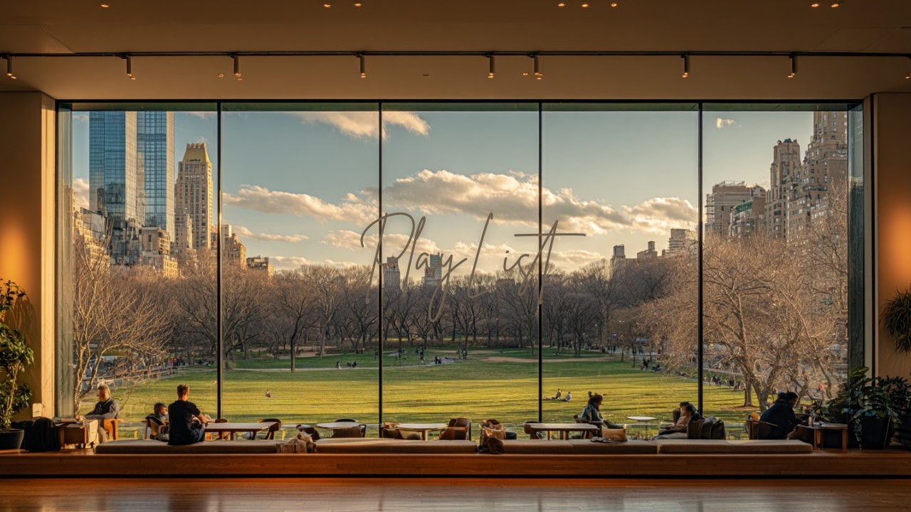 𝑷𝒍𝒂𝒚𝑳𝒊𝒔𝒕_센트럴파크가 보이는 창가, 여유로운 카페 재즈🎧Central Park Window View | Relaxing Café Jazz