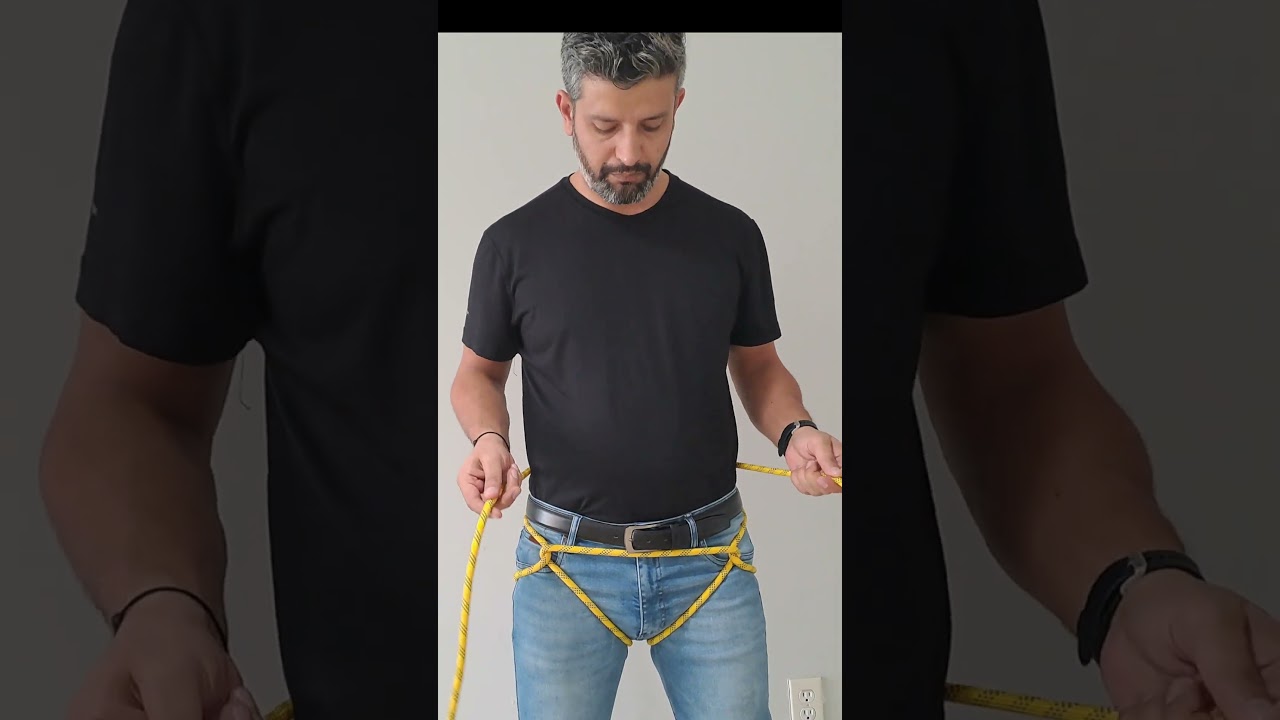 How To Make Your Own Climbing Harness With Rope #harness #rope #climbing #safetyfirst #shorts