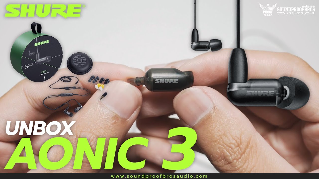 UNBOX Shure AONIC 3 Sound Isolating Earphones By Soundproofbros