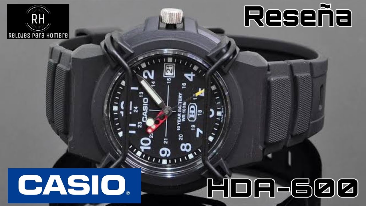 El Casio HDA-600. Reloj con diseño táctico/militar. En español.
