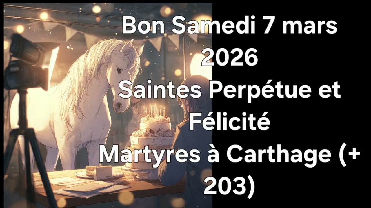 Bon Samedi 7 Mars ❤️ Bonne Fête Perpétue, Félicité,... 🌹 🌹 🌹 