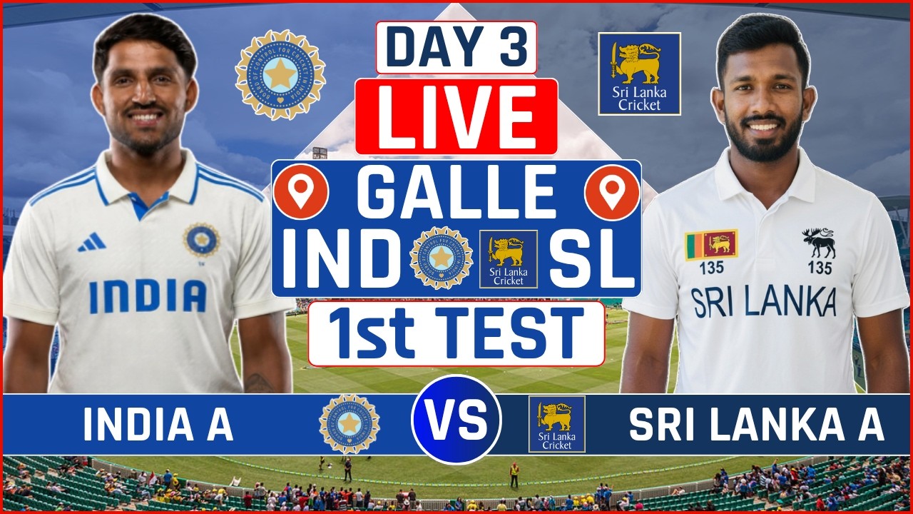 India A vs Sri Lanka A 1st Test Live Score | IND A vs SL A 1st Test Day 3 Live Audio Commentary