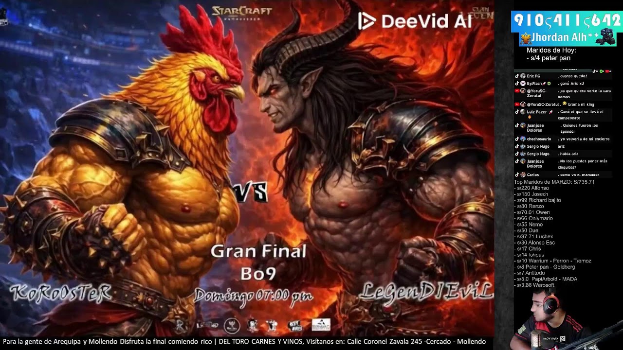 Torneo Libre 1vs1 | Bo9 | Gran Final | LeGenD]EviL vs KoRoOsTeR | Starcraft Fastest