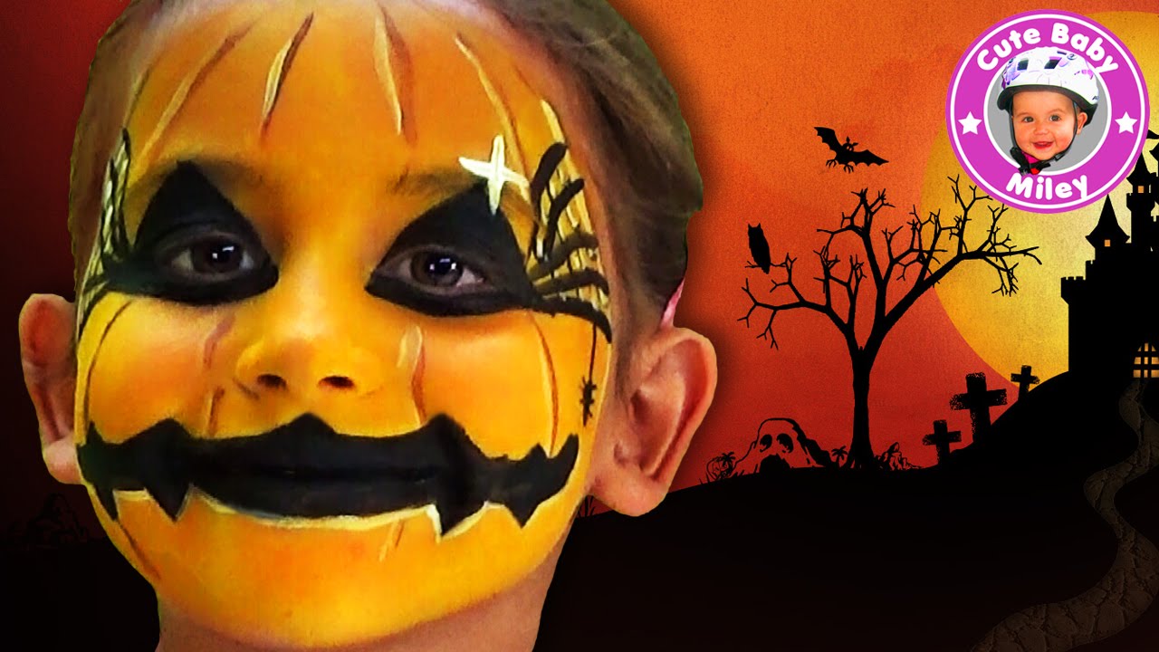 Schminken für Halloween - Miley wird zum gruseligen Kürbis - Kinderkanal
