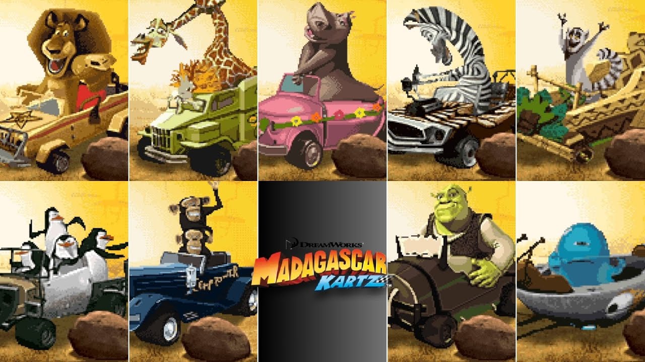 Madagascar Kartz (DS) // All Playable Characters
