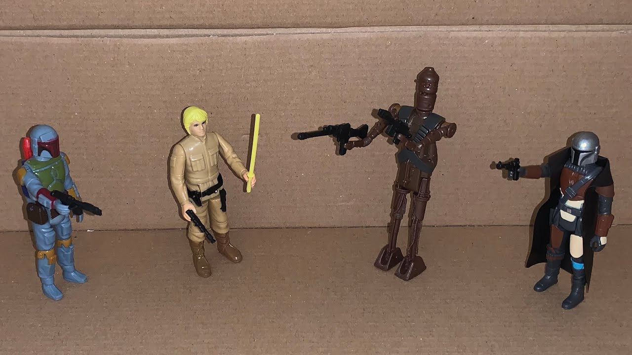 STAR WARS Retro Collection The Mandalorian and IG-11 figures unboxing. 😊