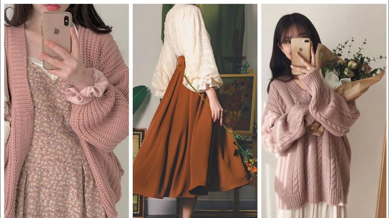 vintage Korean winter outfits: