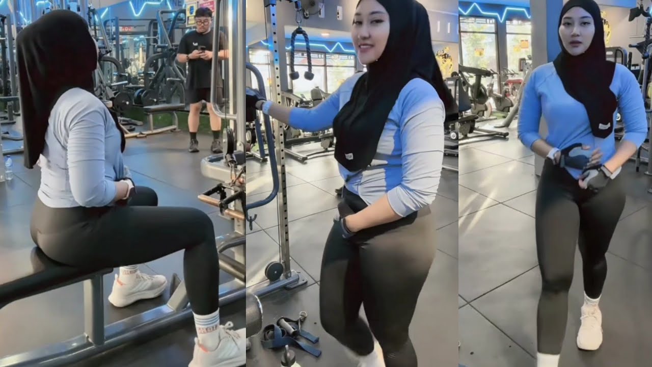 Hijab Legging Gym Beautiful Try on Fashion Sporty