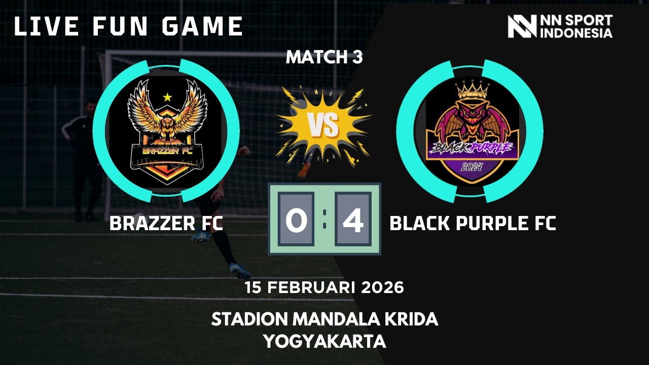 MATCH 3 - BRAZZER FC x BLACK PURPLE FC | MINGGU, 15 FEB 2026 - ORIGINAL RECORD