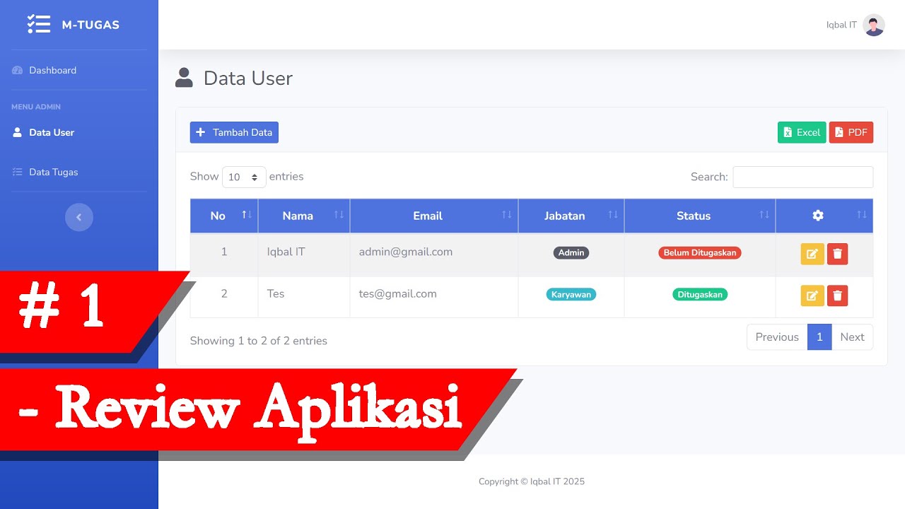 Tutorial Laravel 11 Part 1 - Cara Buat Aplikasi Manajemen Tugas - Review Aplikasi