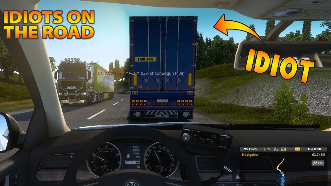 NOOBS on the road #15 - Driving Skoda  | Funny moments - ETS2 Multiplayer