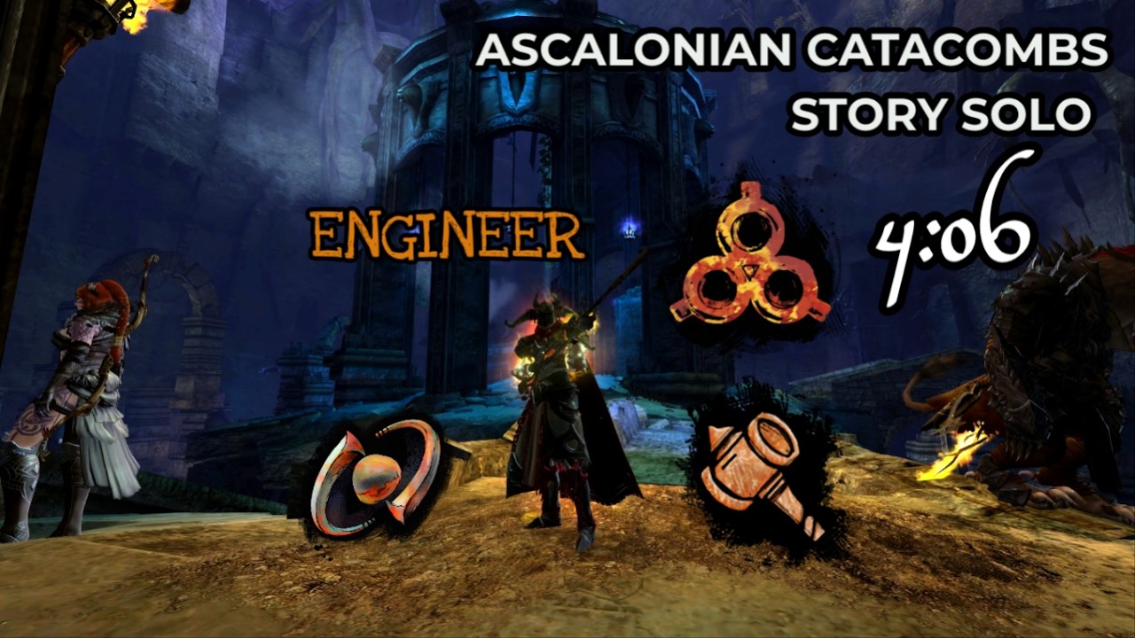 GW2 - Solo Ascalonian Catacombs Story - Engineer [4:07]