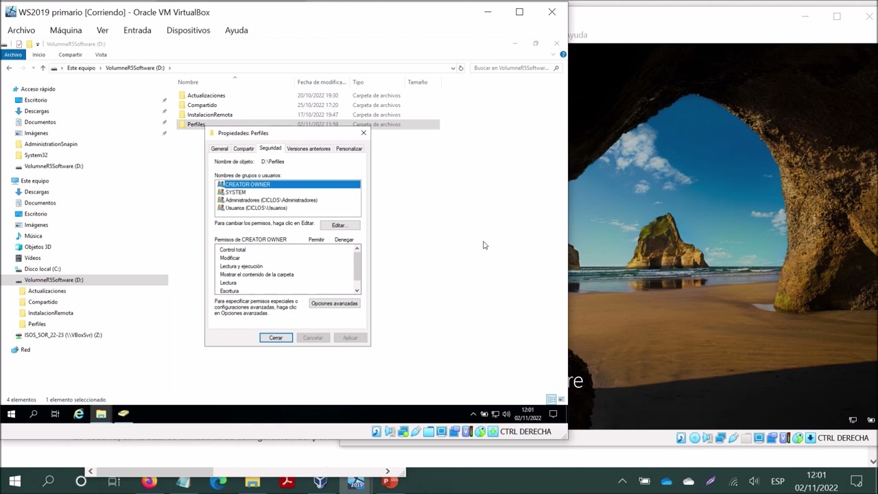 Perfiles Moviles Usuario Servidor Windows 2019