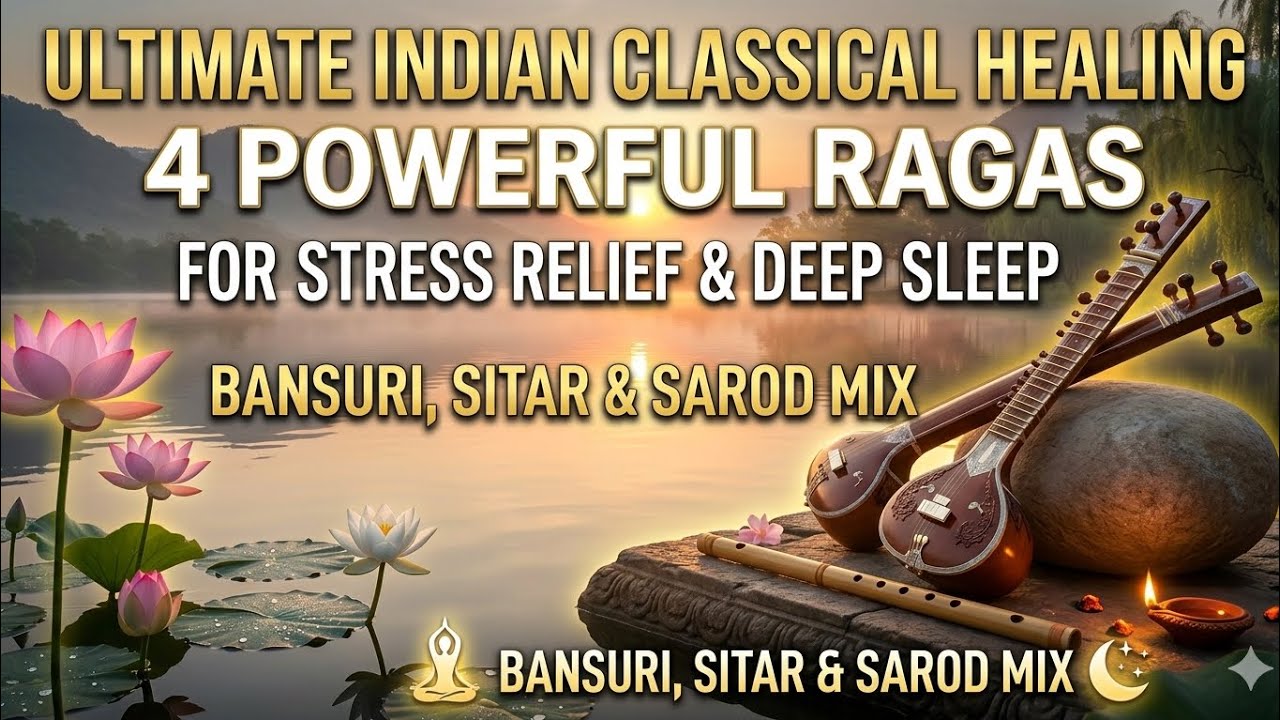 Ultimate Indian Classical Healing: 4 Powerful Ragas for Stress Relief & Deep Sleep | 