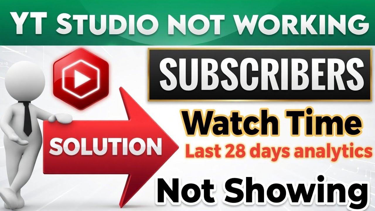 YouTube Studio Glitch FIXED! ✅ | Subscribers & Watch Time Not Showing? |  Solve NOW!