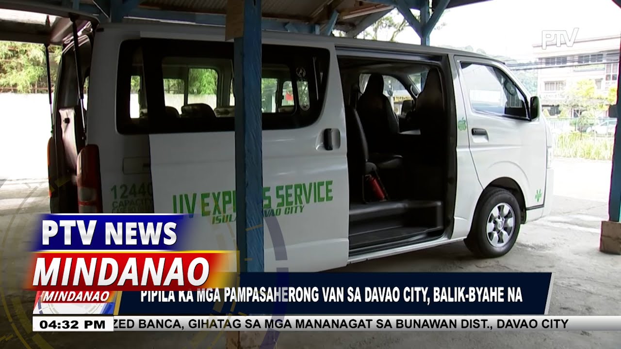 Pipila ka mga pampasaherong van sa Davao City, balik-byahe na