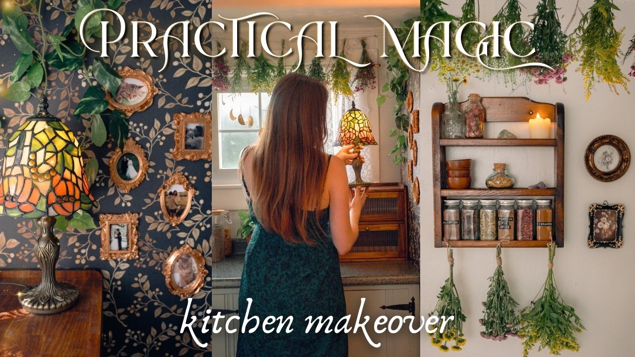 Practical Magic Kitchen Makeover 🍂 Creating My Dream Cottage Kitchen with DIYs & Thrift Finds