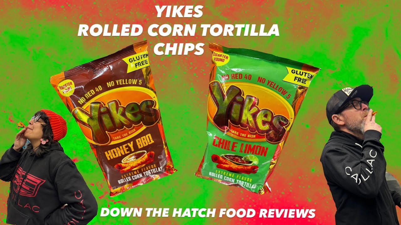 Yikes rolled corn tortillas review. Honey Bbbq and Chili Limon #berner #yikes #takis 