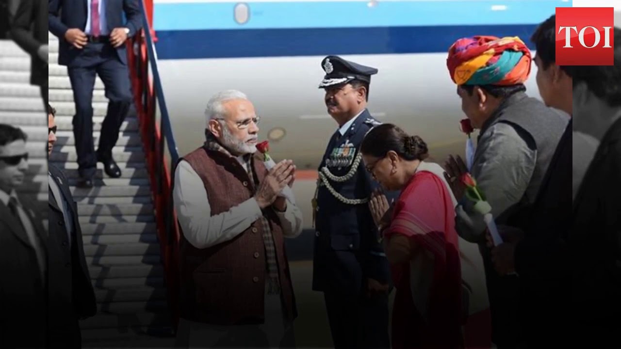 PM Modi reaches Rajasthan for inauguration of Barmer Project