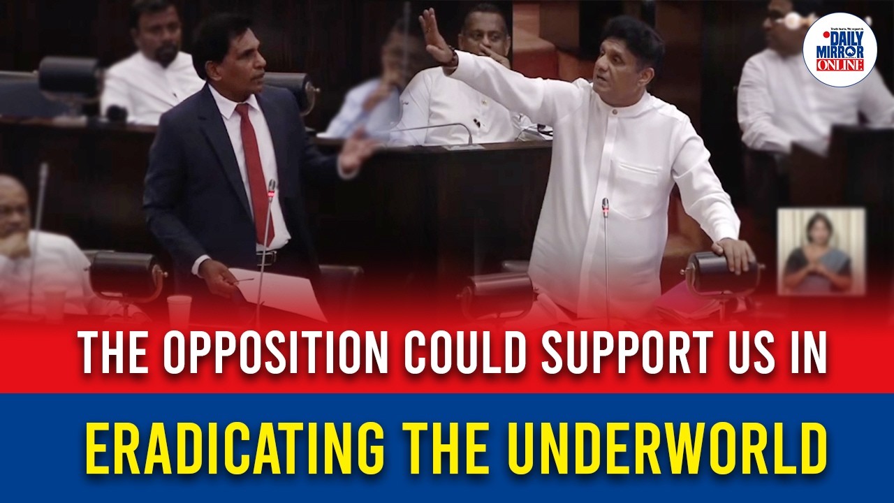 The Opposition could support us in eradicating the underworld