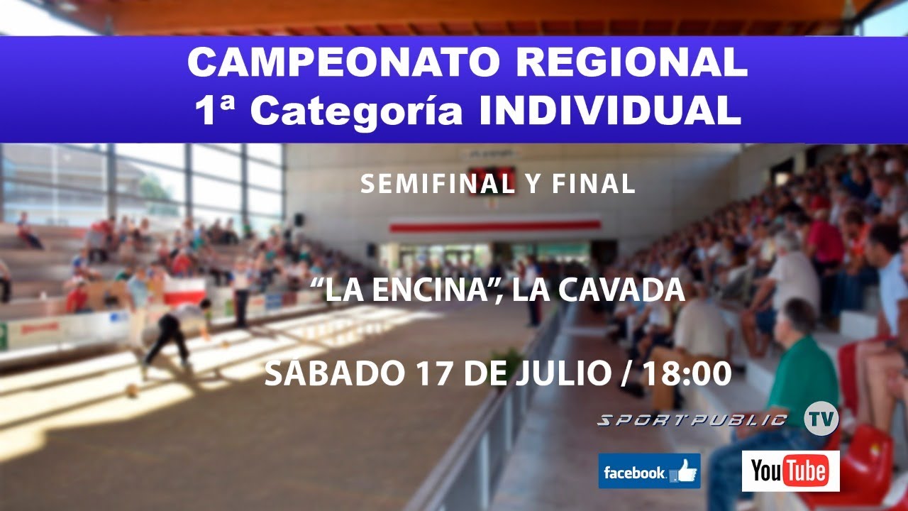 CAMPEONATO REGIONAL 1ª CATEGORIA INDIVIDUAL
