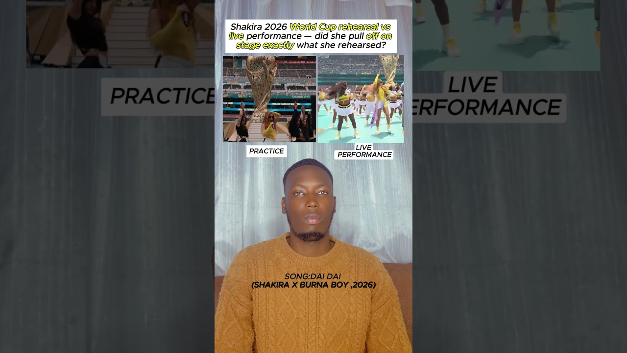 Shakira&rsquo;s 2026 World Cup rehearsal compared to her live show#shakira#fifa#musicreaction#daidai