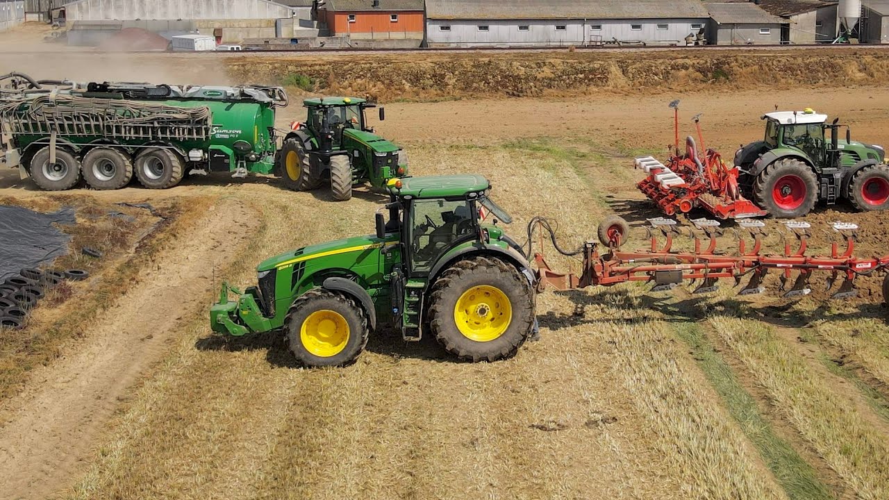 🇫🇷De la fauche du seigle jusqu’au semis de maïs en une journée XXL🤩🇺🇸- 8370R - 8295R - 8320…