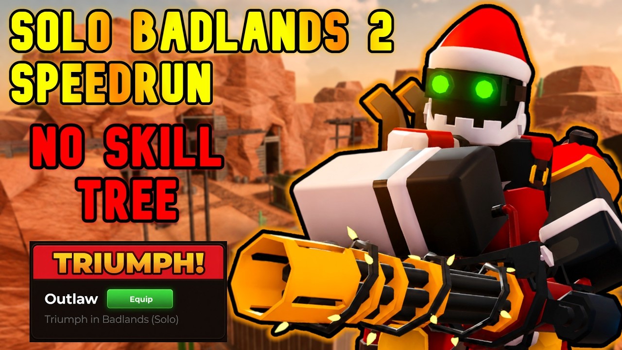 SOLO Badlands 2 Speedrun NO SKILL TREE - Full Guide | TDS Tower Defense Simulator