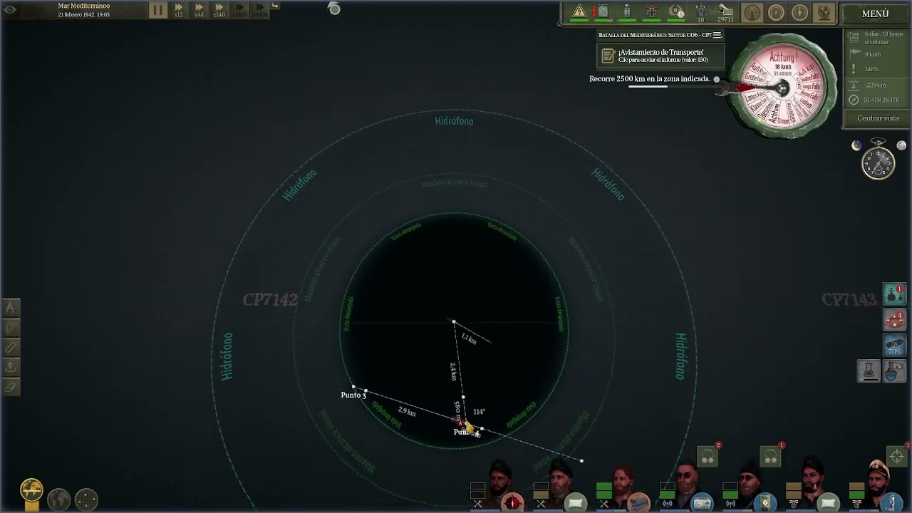 Uboat Tutorial - Cómo calcular rumbo en torpedos modo manual