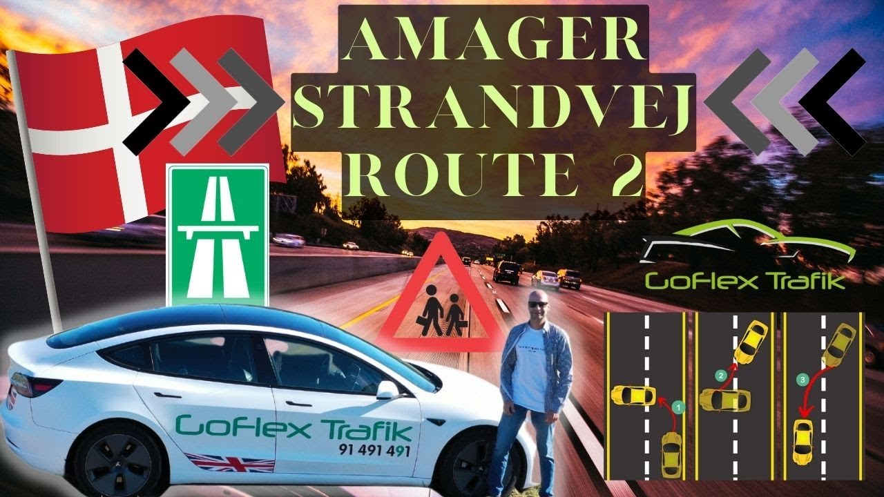Route 2 - Kastrup Copenhagen 2022 Køreprøve Rute (Praktiskprøve) + Right Reverse & 3 Point Turn