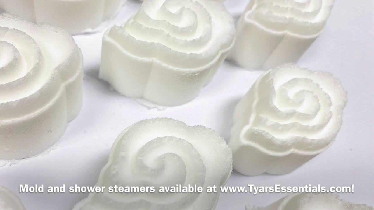 How to make shower steamers with a mooncake press