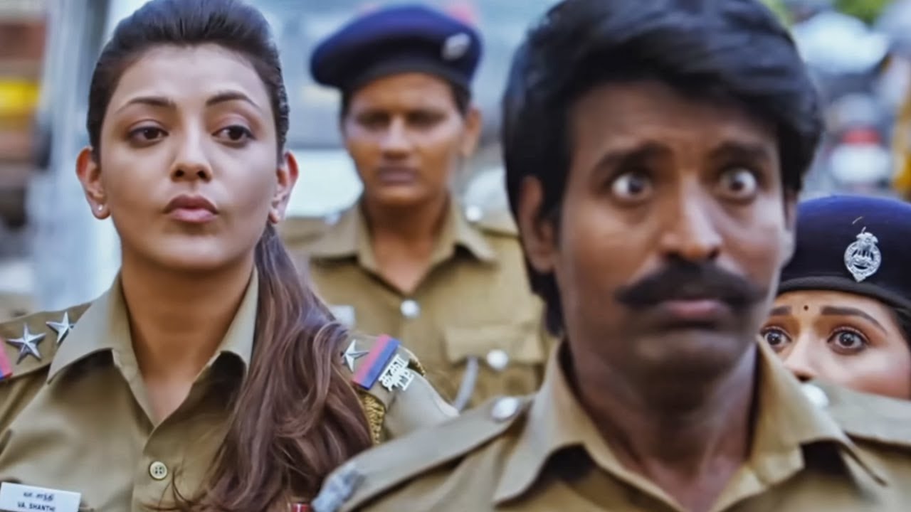 काजल अग्रवाल ने गलती से सूरी के पिछवाड़े पे गोली मार दी - Policewala Gunda 2 Movie Comedy Scene