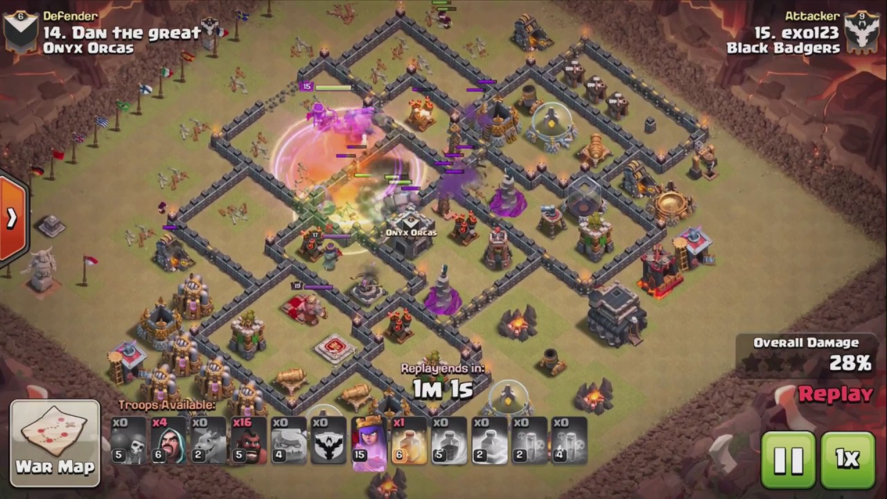 Clash of Clans TH9 GoHoBo (no BK) 3 STAR ATTACK