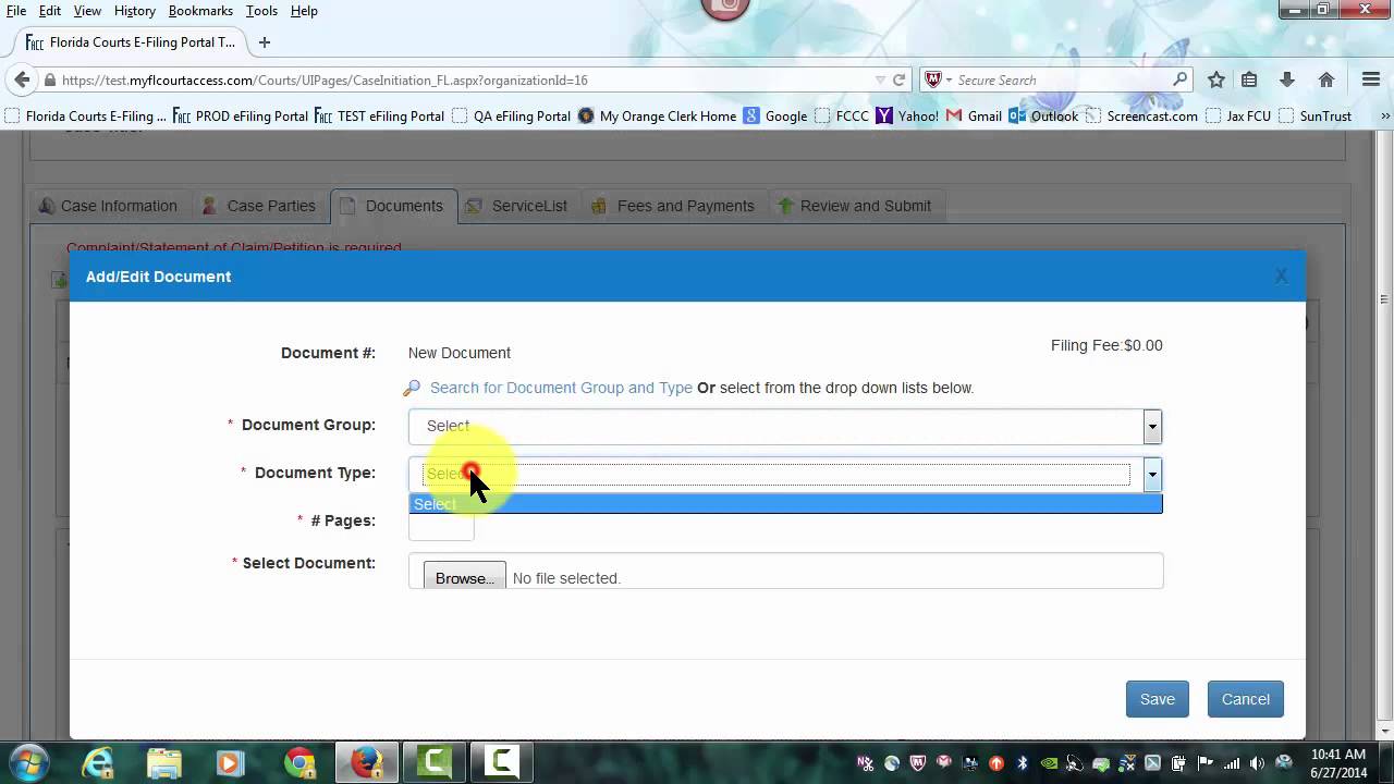 Florida Courts E-Filing Portal - Self Represented Litigant - Filing a New Case