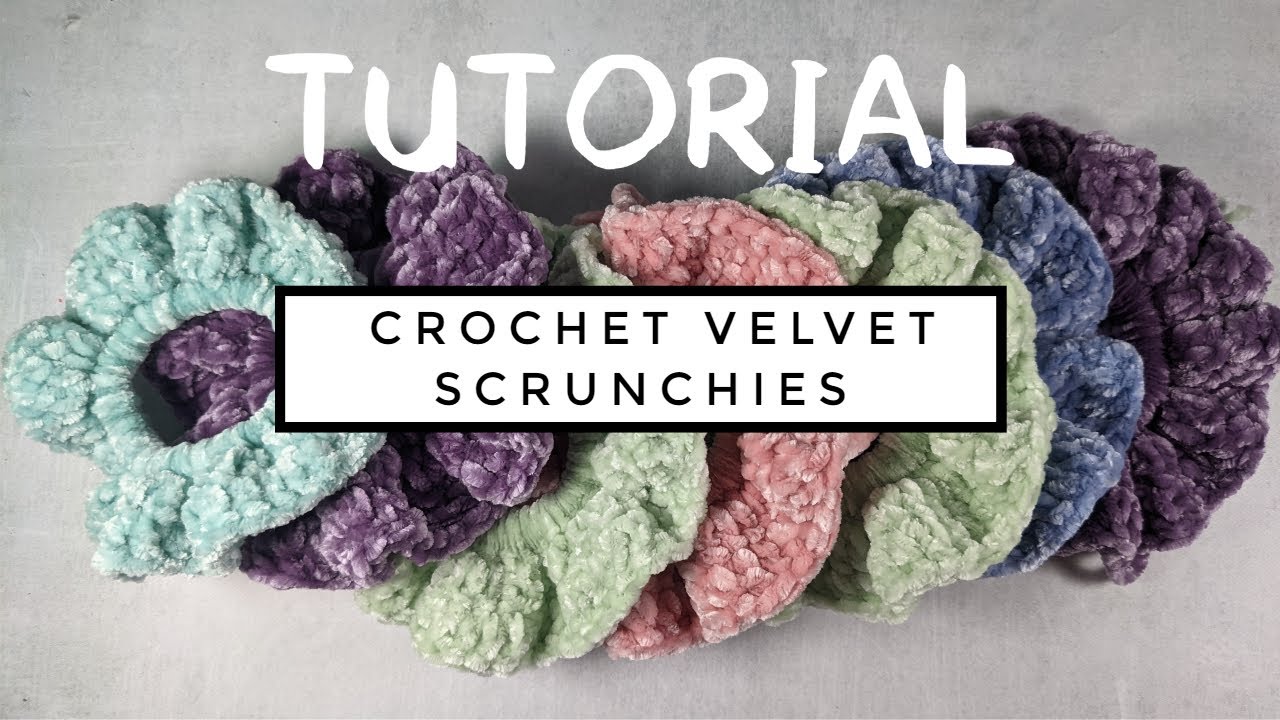How To Make a Crochet Velvet Scrunchie in 30 min